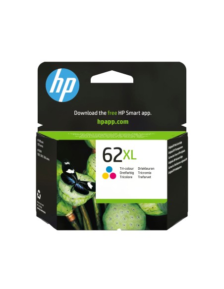 HP Cartucho de tinta original 62XL de alta capacidad tricolor
