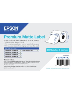 Epson Premium Matte Label - Die-Cut Roll  105mm x 210mm, 282 labels