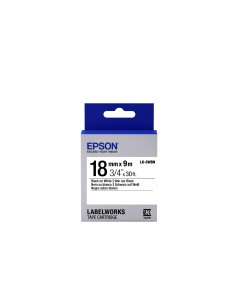 Epson Cinta estándar - LK-5WBN estándar negra blanca 18 9