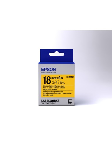 Epson Cinta adhesiva resistente - LK-5YBW cinta adhesiva resistente negra amarilla 18 9