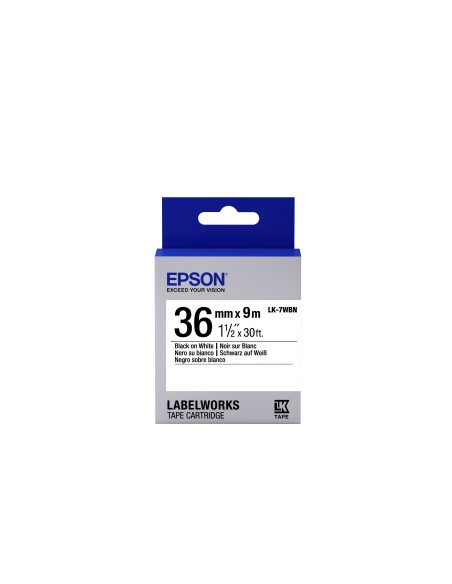 Epson Cinta estándar - LK-7WBN estándar negra blanca 36 9