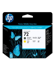 HP Cabezal de impresión DesignJet 72 negro mate y amarillo