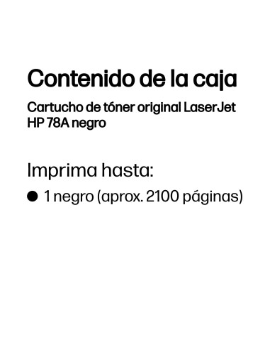 HP Cartucho de tóner original LaserJet 78A negro