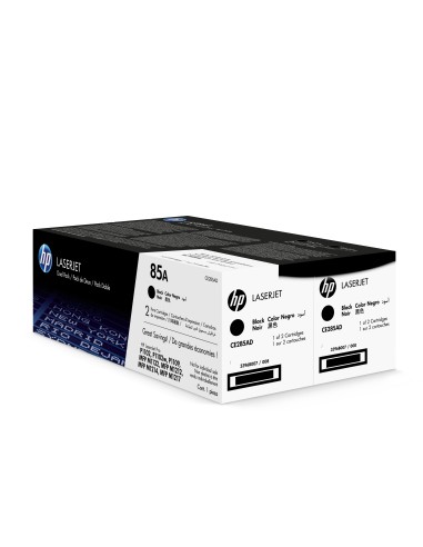 HP Pack de ahorro de 2 cartuchos de tóner original LaserJet 85A negro