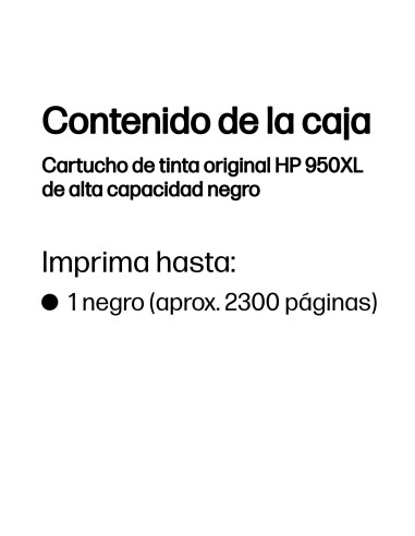 HP Cartucho de tinta original 950XL de alta capacidad negro