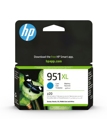 HP Cartucho de tinta original 951XL de alta capacidad cian
