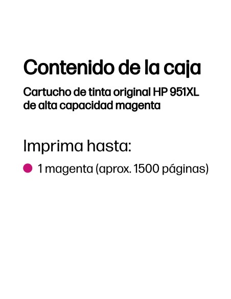 HP Cartucho de tinta original 951XL de alta capacidad magenta