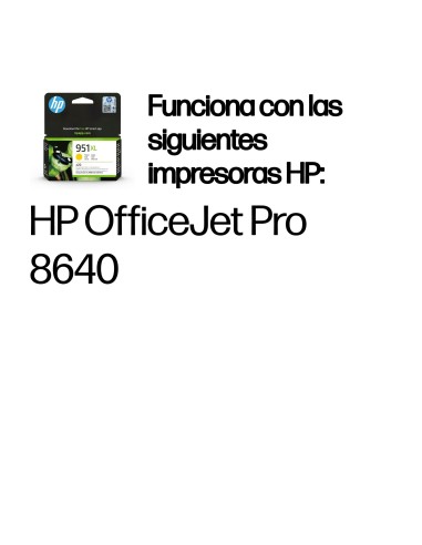 HP Cartucho de tinta original 951XL de alta capacidad amarillo