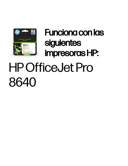 HP Cartucho de tinta original 951XL de alta capacidad amarillo