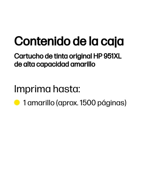 HP Cartucho de tinta original 951XL de alta capacidad amarillo