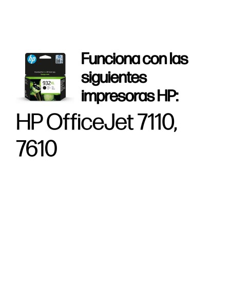 HP Cartucho de tinta original 932XL de alta capacidad negro