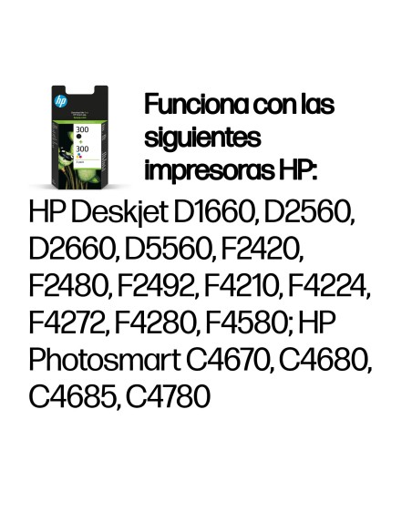 HP Pack de ahorro de 2 cartuchos de tinta original 300 negro Tri-color