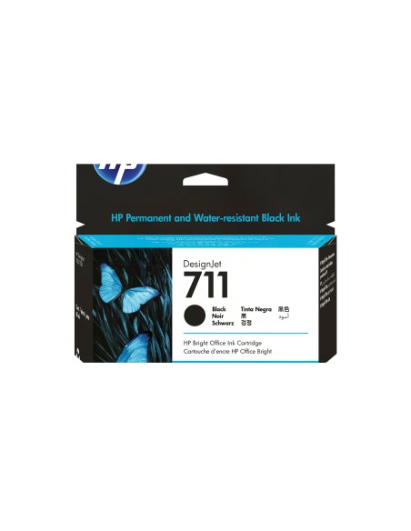 HP Cartucho de tina DesignJet 711 negro de 80 ml