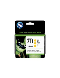 HP Pack de ahorro de 3 cartuchos de tinta DesignJet 711 amarillo de 29 ml