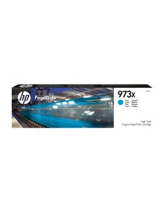HP Cartucho cian original PageWide 973X de alto rendimiento