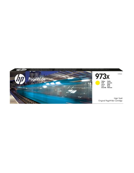 HP Cartucho amarillo original PageWide 973X de alto rendimiento