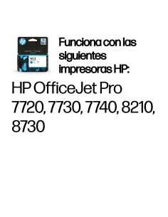 HP Cartucho de tinta Original 953 cian 2