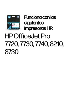 HP Cartucho de tinta Original 953 magenta 2