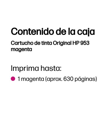 HP Cartucho de tinta Original 953 magenta