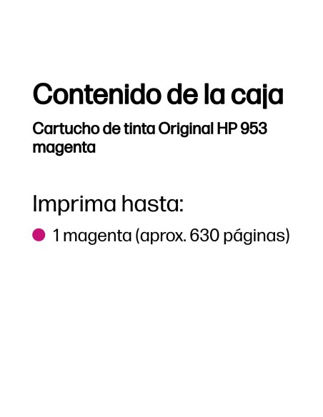 HP Cartucho de tinta Original 953 magenta