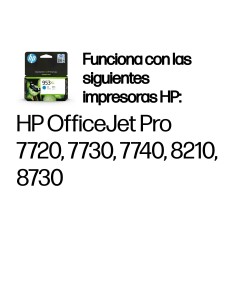 HP Cartucho de tinta Original 953XL de alto rendimiento cian 2