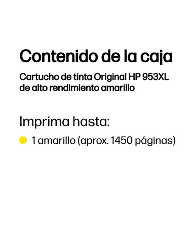HP Cartucho de tinta Original 953XL de alto rendimiento amarillo