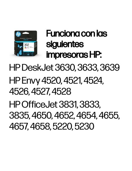 HP Cartucho de tinta original 302 tricolor