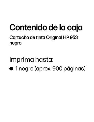 HP Cartucho de tinta Original 953 negro