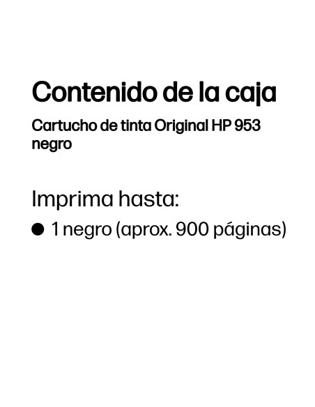 HP Cartucho de tinta Original 953 negro