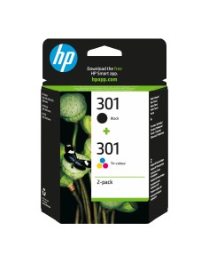 HP Pack de ahorro de 2 cartuchos de tinta original 301 negro Tri-color