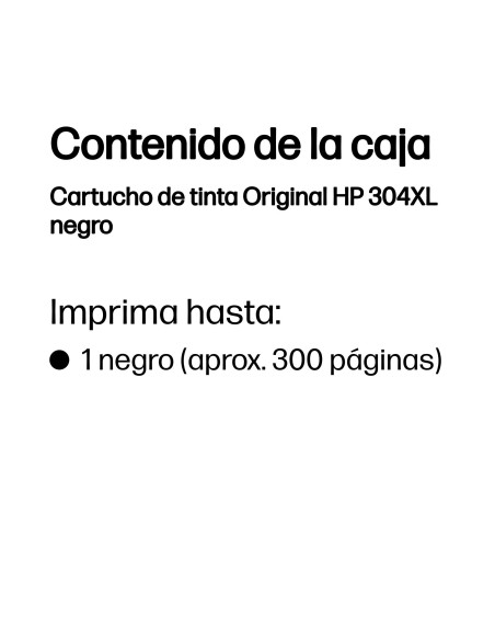HP Cartucho de tinta Original 304XL negro
