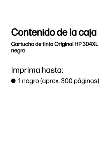 HP Cartucho de tinta Original 304XL negro