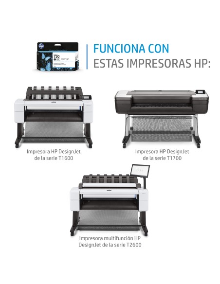 HP Cartucho de tinta DesignJet 730 magenta de 130 ml