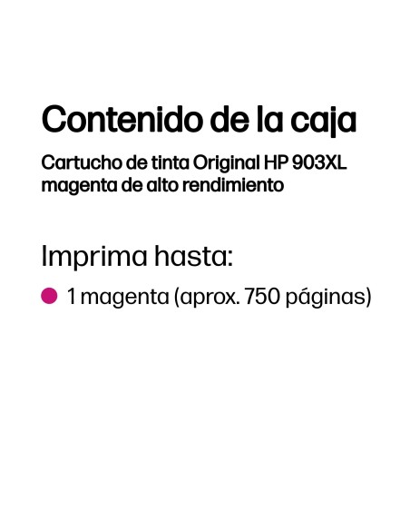 HP Cartucho de tinta Original 903XL magenta de alto rendimiento