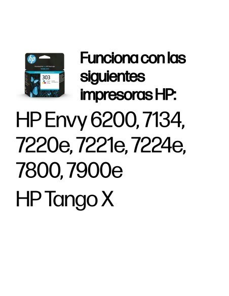 HP Cartucho de tinta Original 303 tricolor