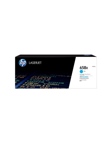 HP Cartucho de tóner Original LaserJet 658X cian de alta capacidad