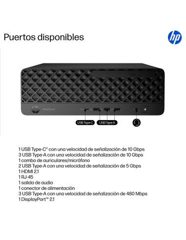 HP ProDesk 4 SFF G1i AI PC Intel Core Ultra 5 235 16 GB DDR5-SDRAM 512 GB SSD Windows 11 Pro Negro