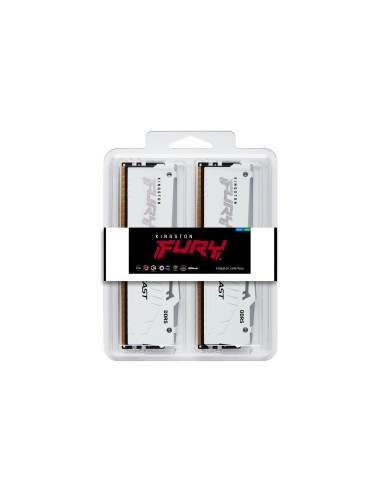 Kingston Technology FURY Beast 64GB 6000MT s DDR5 CL30 DIMM (Kit de 2) White RGB EXPO