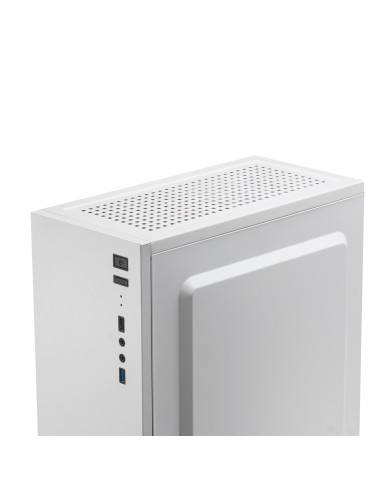 Mars Gaming MC100W - Caja Gaming ATX, ventilador 90mm FRGB, ventilación convect-cool, color blanco