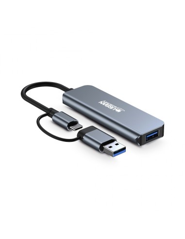 Urban Factory MHC35UF base para portátil y replicador de puertos Alámbrico USB 3.2 Gen 1 (3.1 Gen 1) Type-A Gris