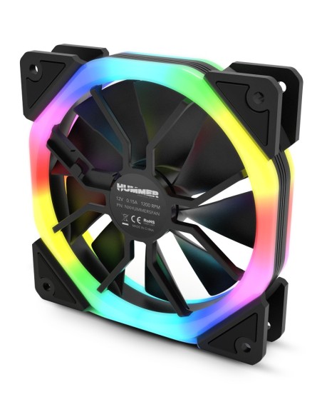NOX Hummer S-Fan Carcasa del ordenador Ventilador 12 cm Negro