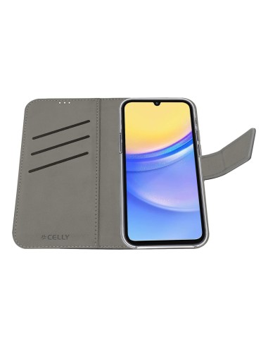 Celly WALLY funda para teléfono móvil 16,5 cm (6.5") Funda cartera Negro