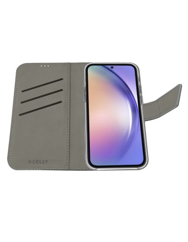 Celly WALLY1064 funda para teléfono móvil 16,8 cm (6.6") Funda cartera Negro