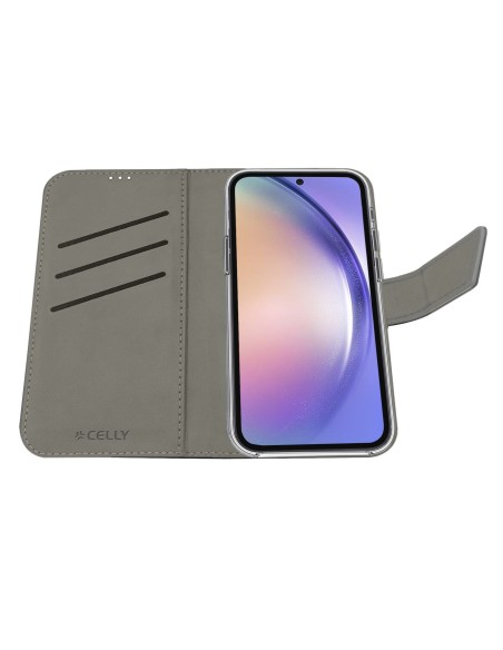 Celly WALLY1064 funda para teléfono móvil 16,8 cm (6.6") Funda cartera Negro