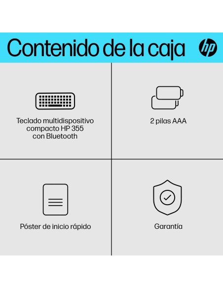 HP Teclado multidispositivo compacto 355 con Bluetooth