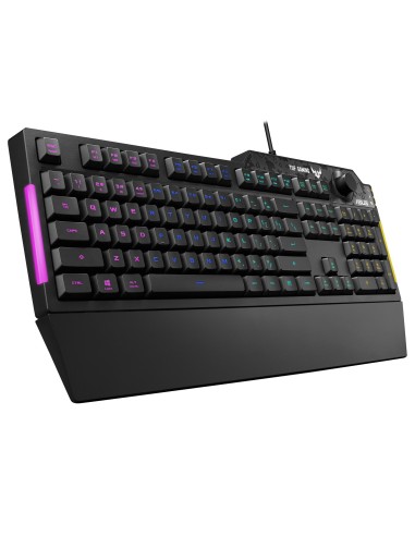 ASUS TUF Gaming K1 teclado Juego USB Inglés, Español Negro