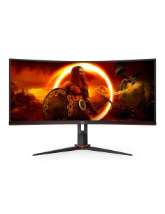 AOC G2 CU34G2XP pantalla para PC 86,4 cm (34") 3440 x 1440 Pixeles UltraWide Quad HD LED Negro, Rojo