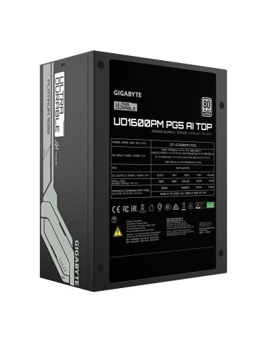 GIGABYTE UD1600PM PG5 AI TOP unidad de fuente de alimentación 1600 W 20+4 pin ATX ATX Negro