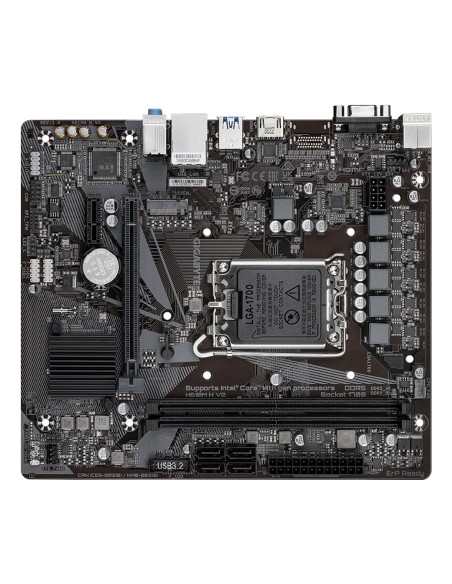 GIGABYTE H610M H V2 Placa base - Compatible con procesadores Intel Core 14th CPUs, 4+1+1 Hybrid Digital VRM, up to 5600MHz