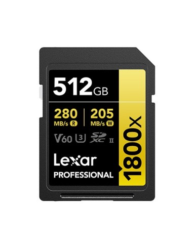 Lexar Professional 1800x 512 GB SDXC UHS-II Clase 10